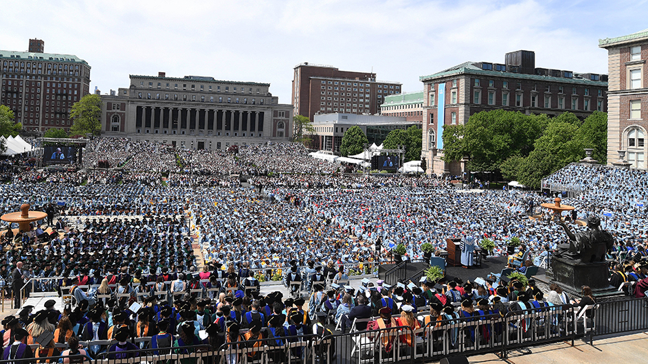 Columbia university commencement news